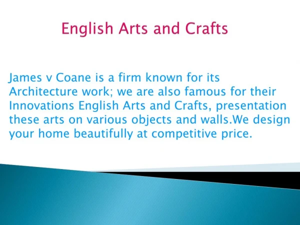 English Arts and Crafts