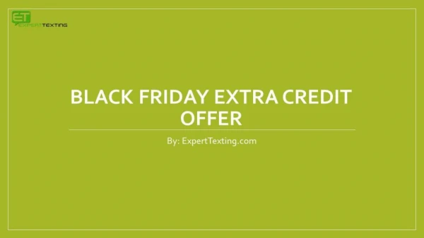 REVITALIZE YOUR CUSTOMER REACH THIS BLACK FRIDAY (SMS MARKETING)