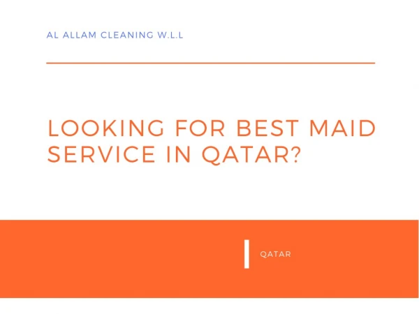 Cleaning Company Qatar | Al Allam Cleaning Service