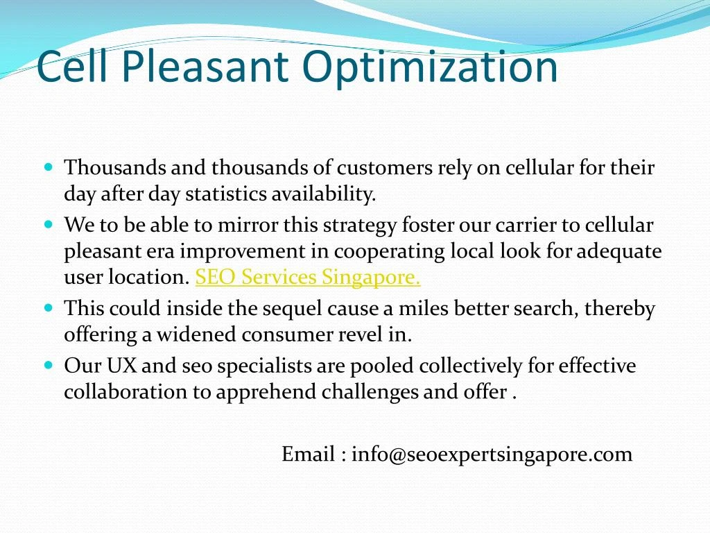 cell pleasant optimization