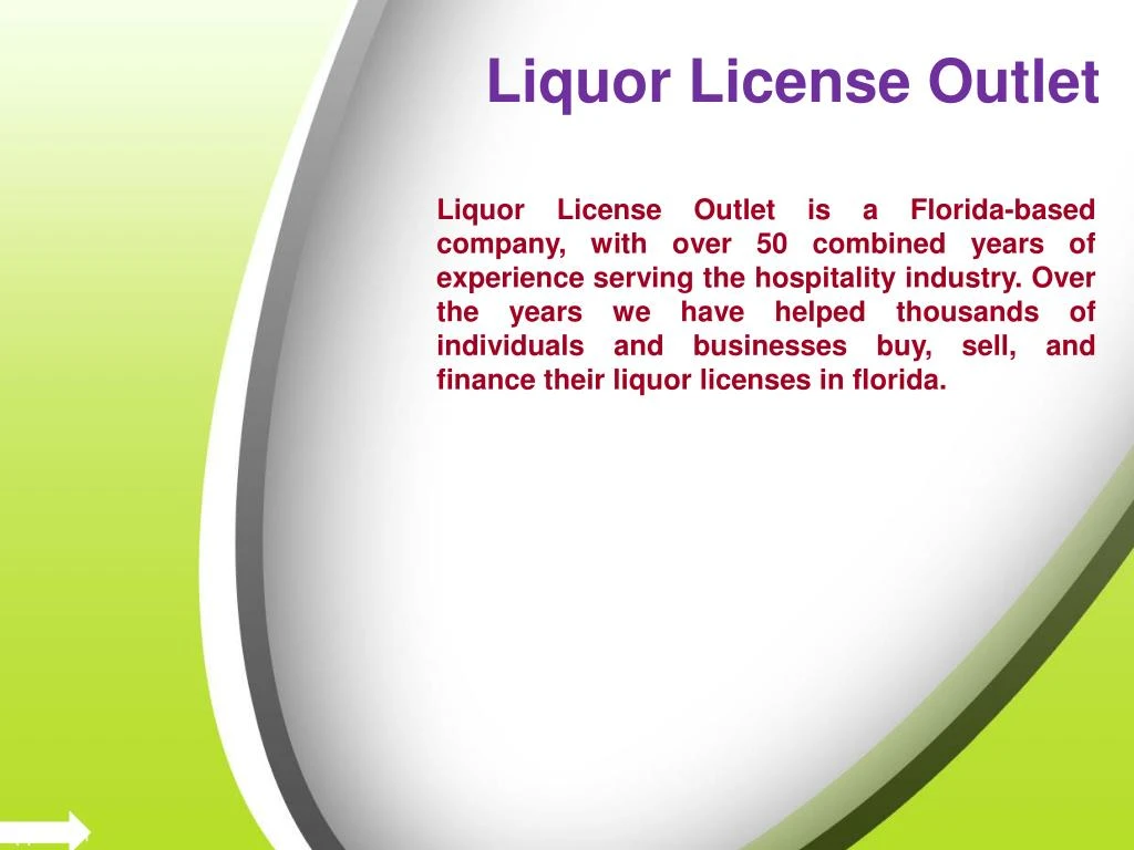 liquor license outlet