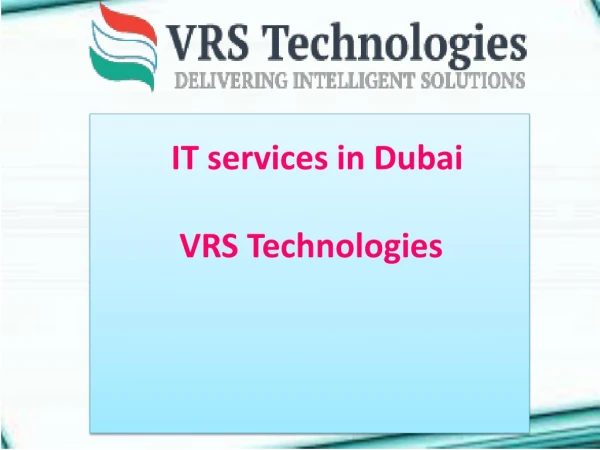 IT support services Dubai