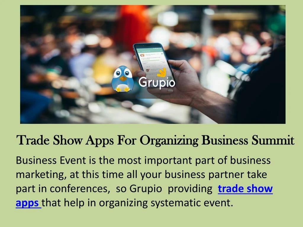 trade show apps for organizing business summit