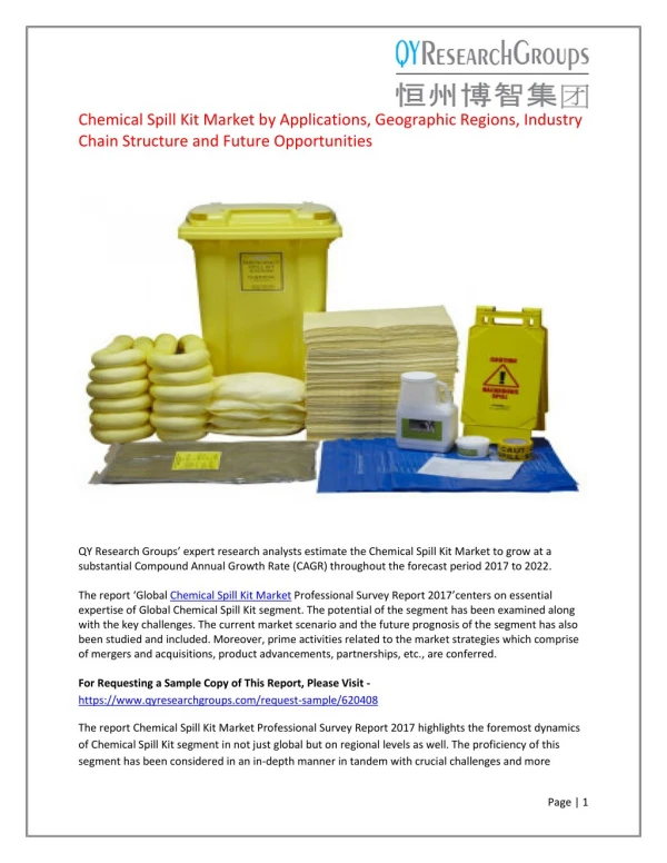 Global Chemical Spill Kit Market Professional Survey Report 2017