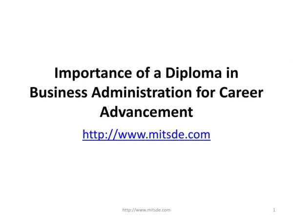 Importance of a Diploma in Business Administration for Career Advancement | Distance learning courses