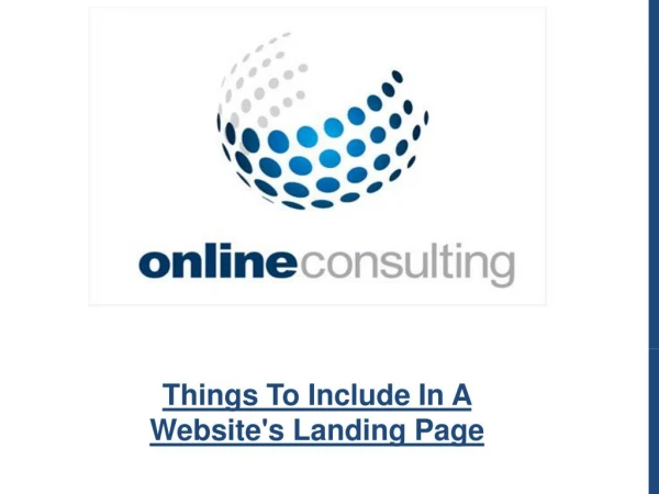 Things To Include In A Website's Landing Page