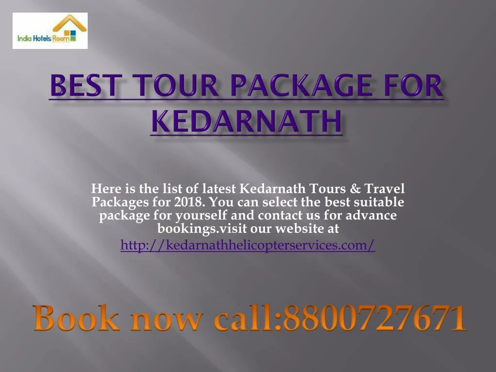 best tour package for kedarnath