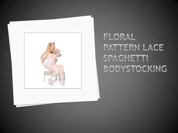 Cassinovas Floral Pattern Lace Spaghetti Bodystocking