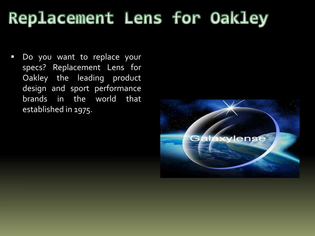 replacement lens for oakley