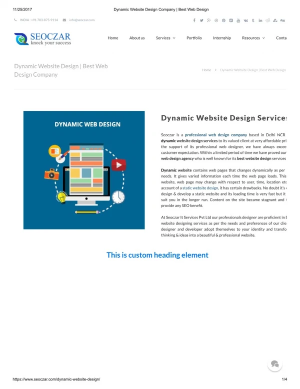Dynamic Website Design Services