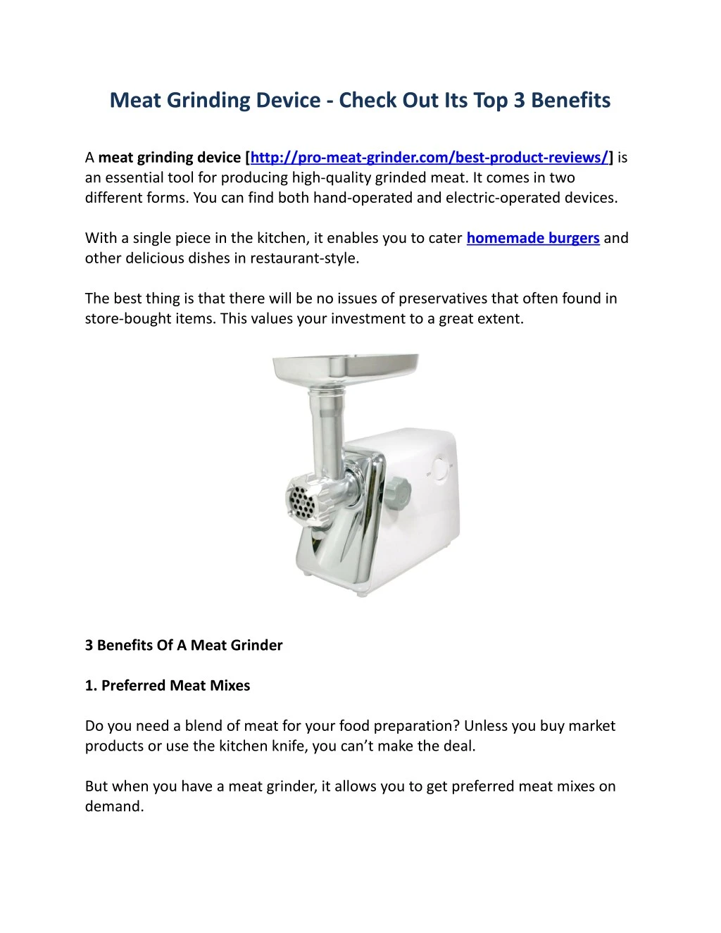 meat grinding device check out its top 3 benefits