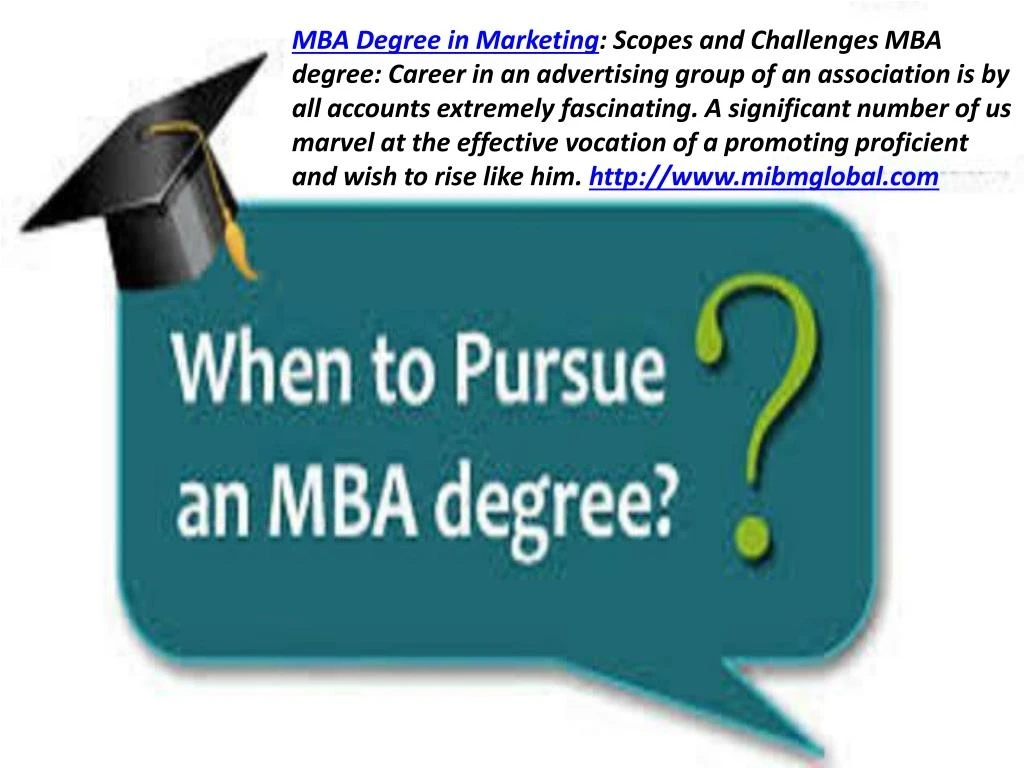 mba degree in marketing scopes and challenges