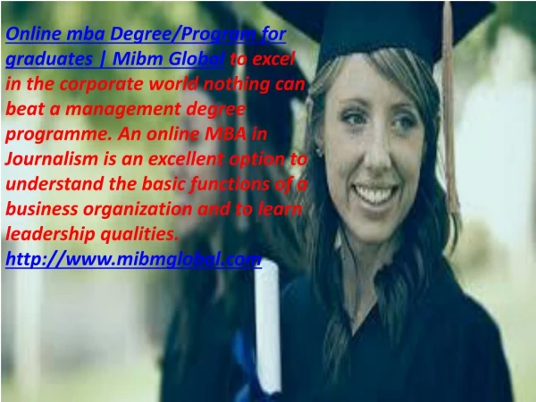 Online mba Degree Program for graduates one of the online education programmes