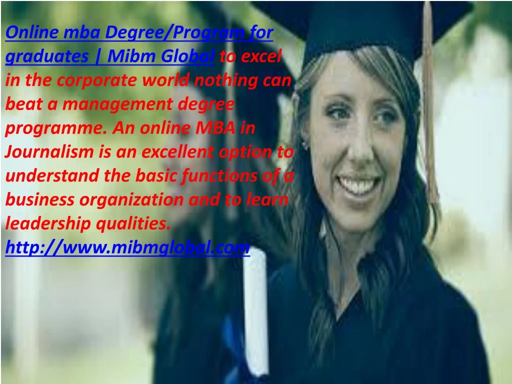 online mba degree program for graduates mibm