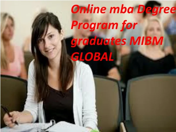 online mba degree program for graduates mibm