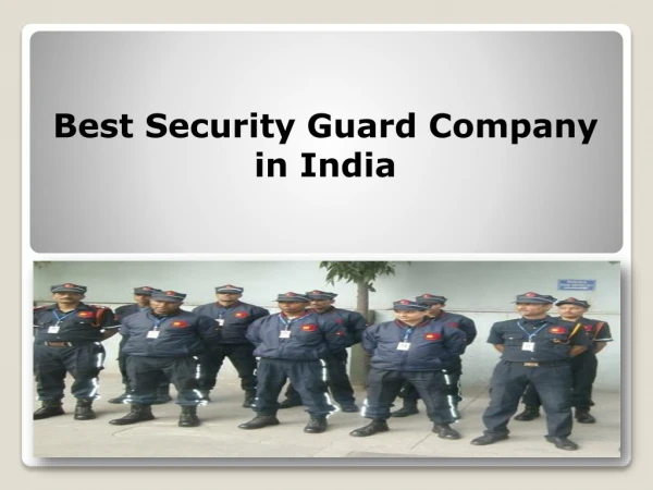 Best Security Guard Company in India
