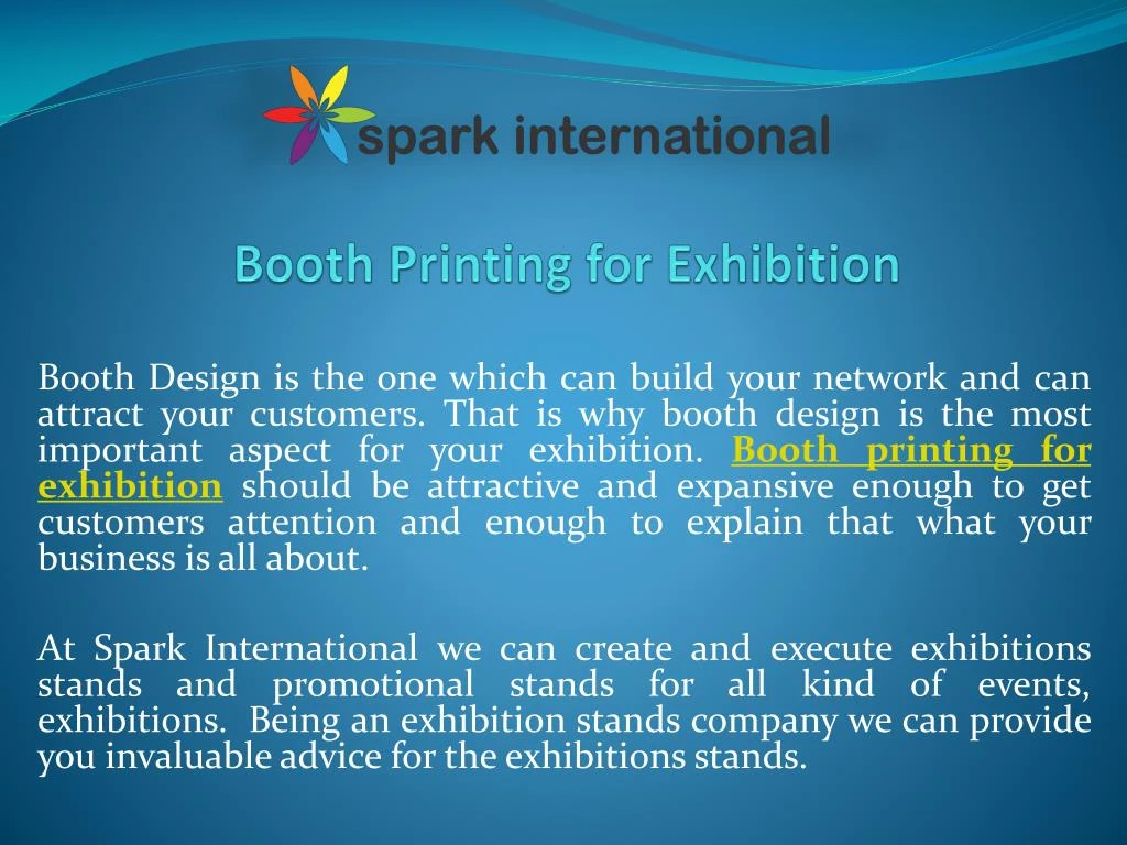 booth printing for exhibition