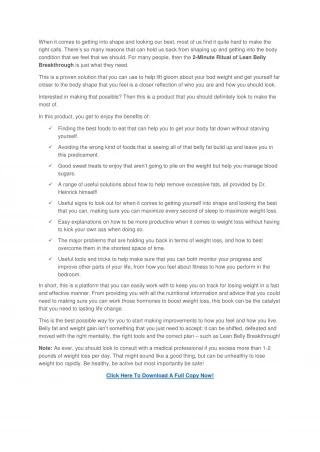 2-Minute Ritual of Lean Belly Breakthrough - slide 1