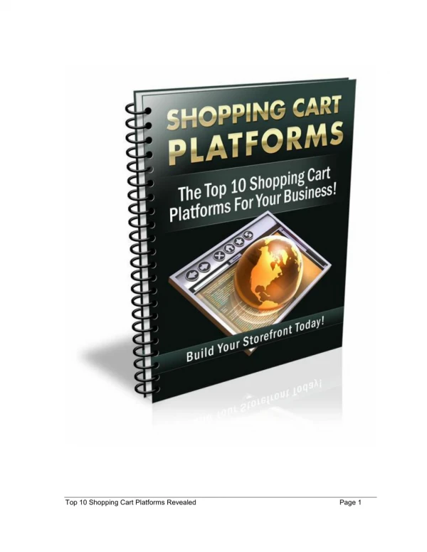 Shopping Carts Guide - What Is The Best Shopping Cart Platform