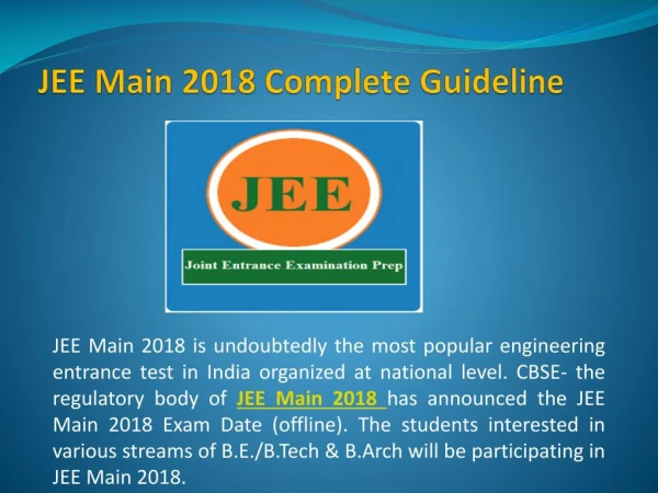 JEE Main 2018 Application Form Syllabus Preparation Tips Eligibility Exam Date