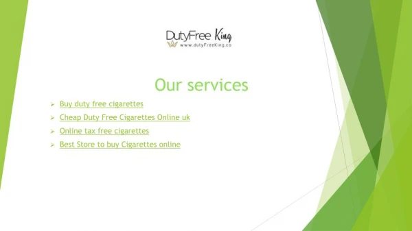 Duty Free King - Best Place to Buy Duty Free Cigarettes Online in UK