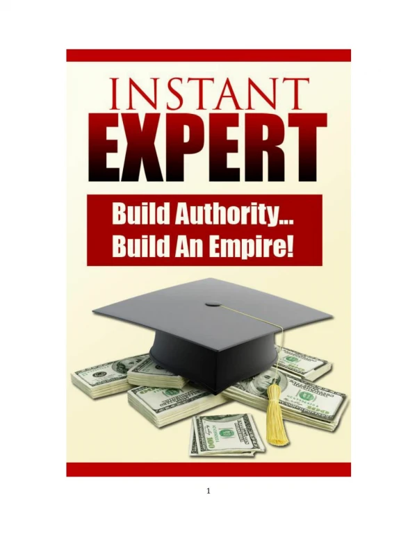 Instant Expert Guide - How To Become An Expert In Any Niche