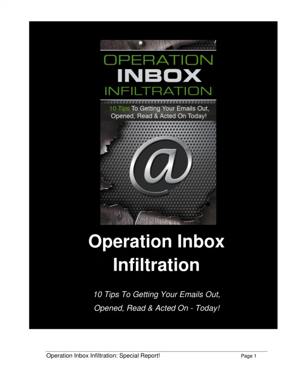 Inbox Infiltration Guide - How To Get Your Email Opened