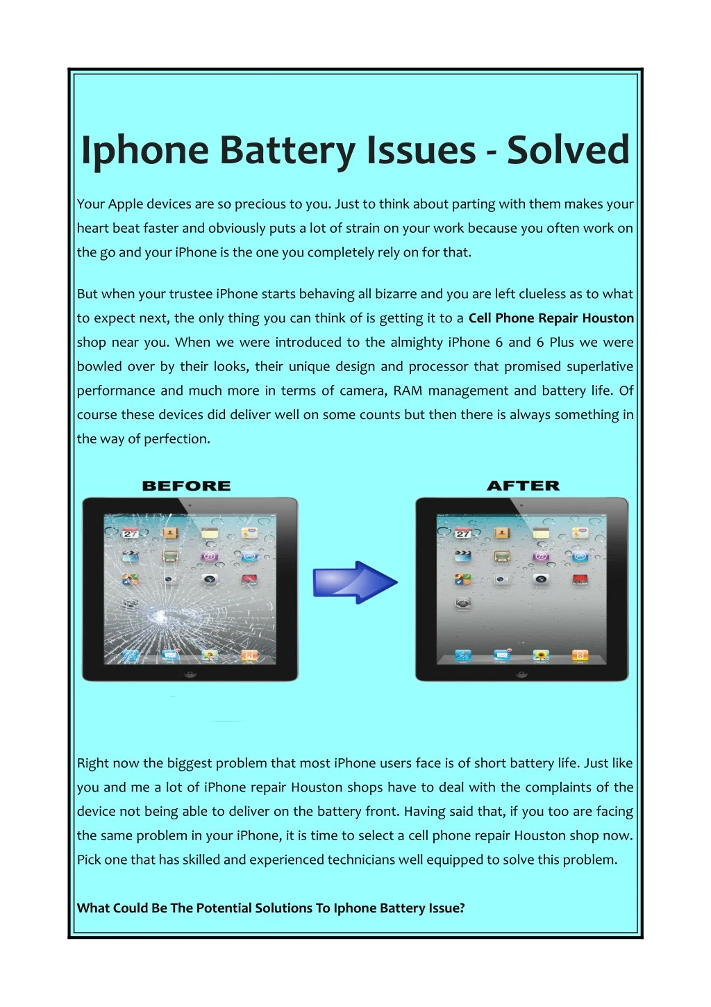 iphone battery issues solved