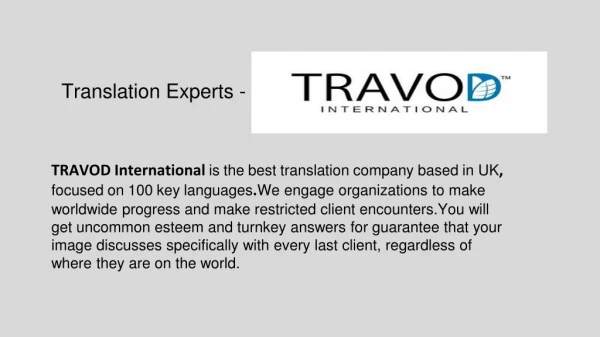 Travod International - Translation Experts