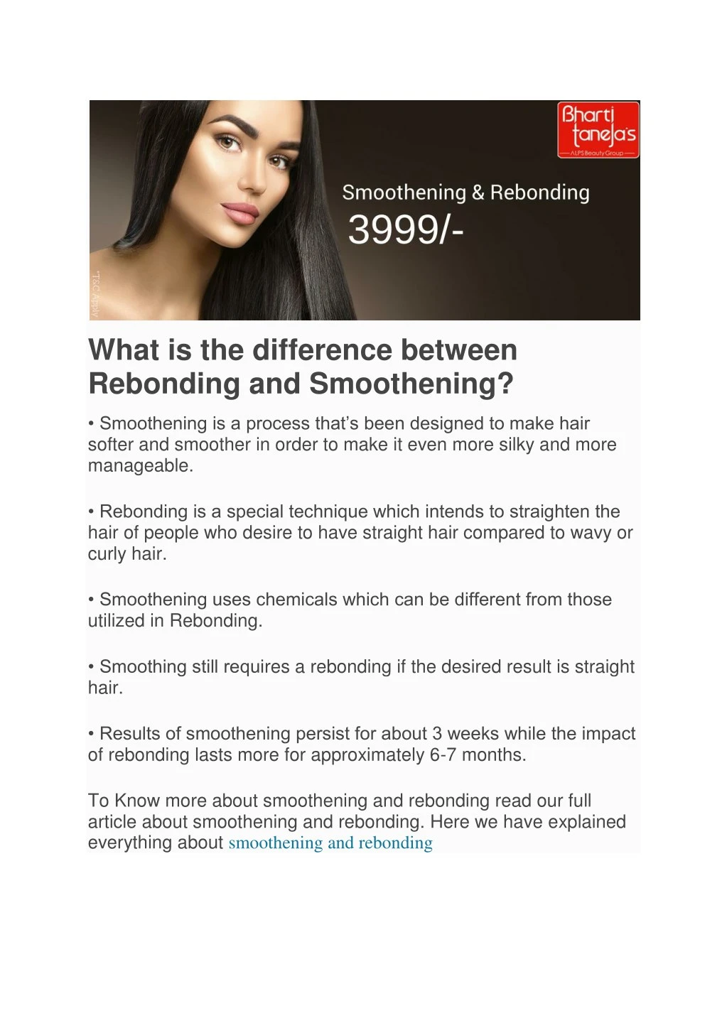 what is the difference between rebonding