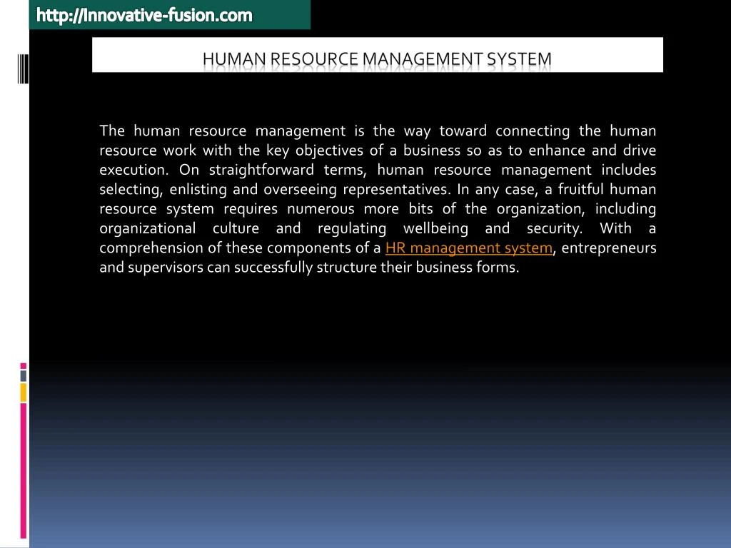 human resource management system