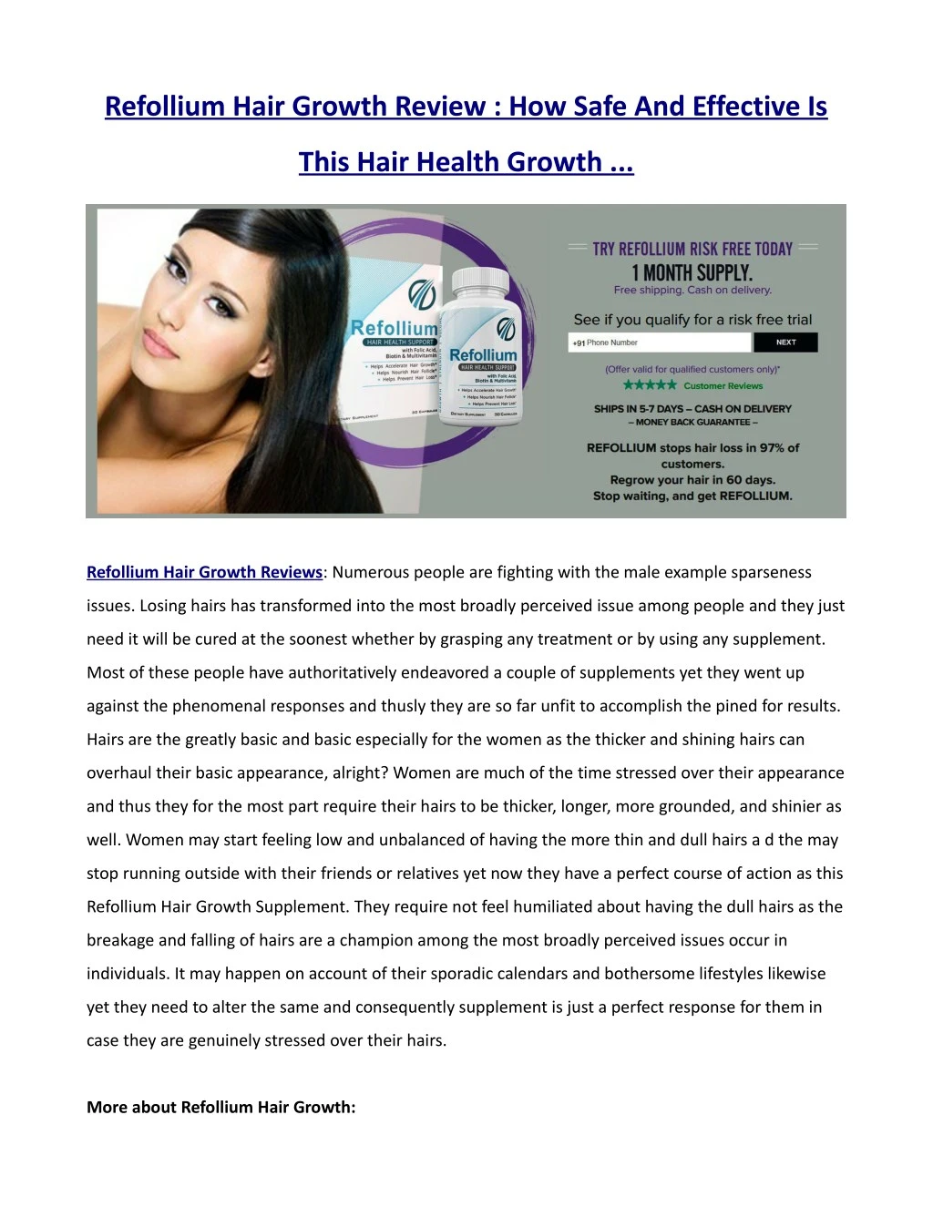 refollium hair growth review how safe