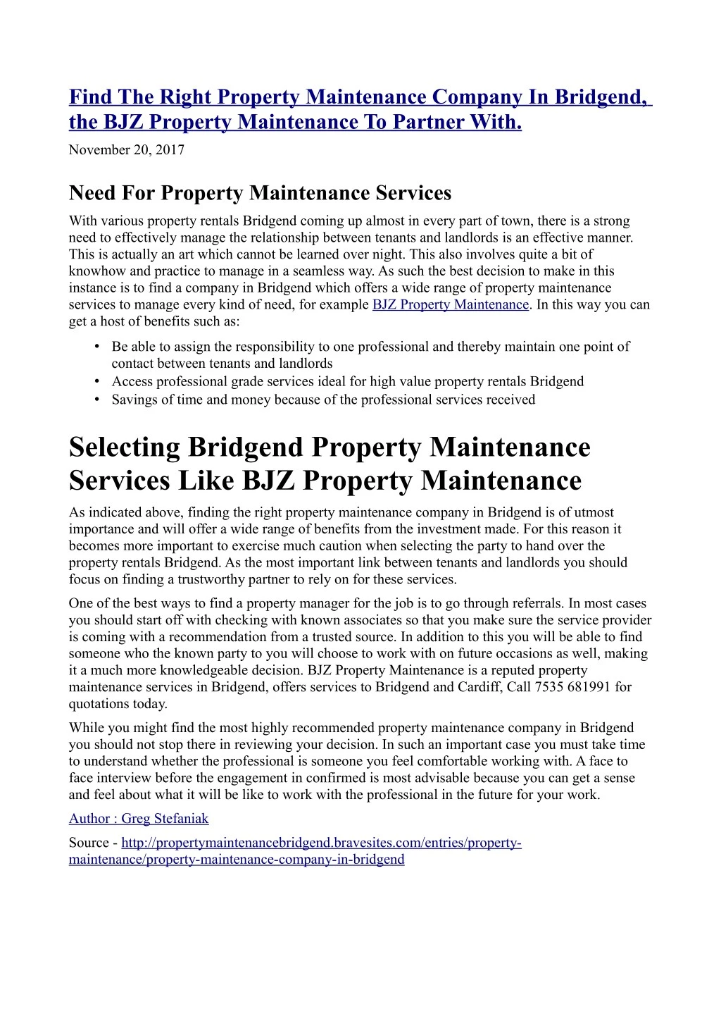 find the right property maintenance company