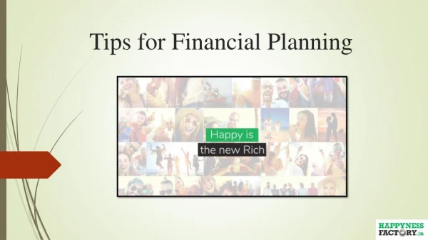 Tips for Financial Planning