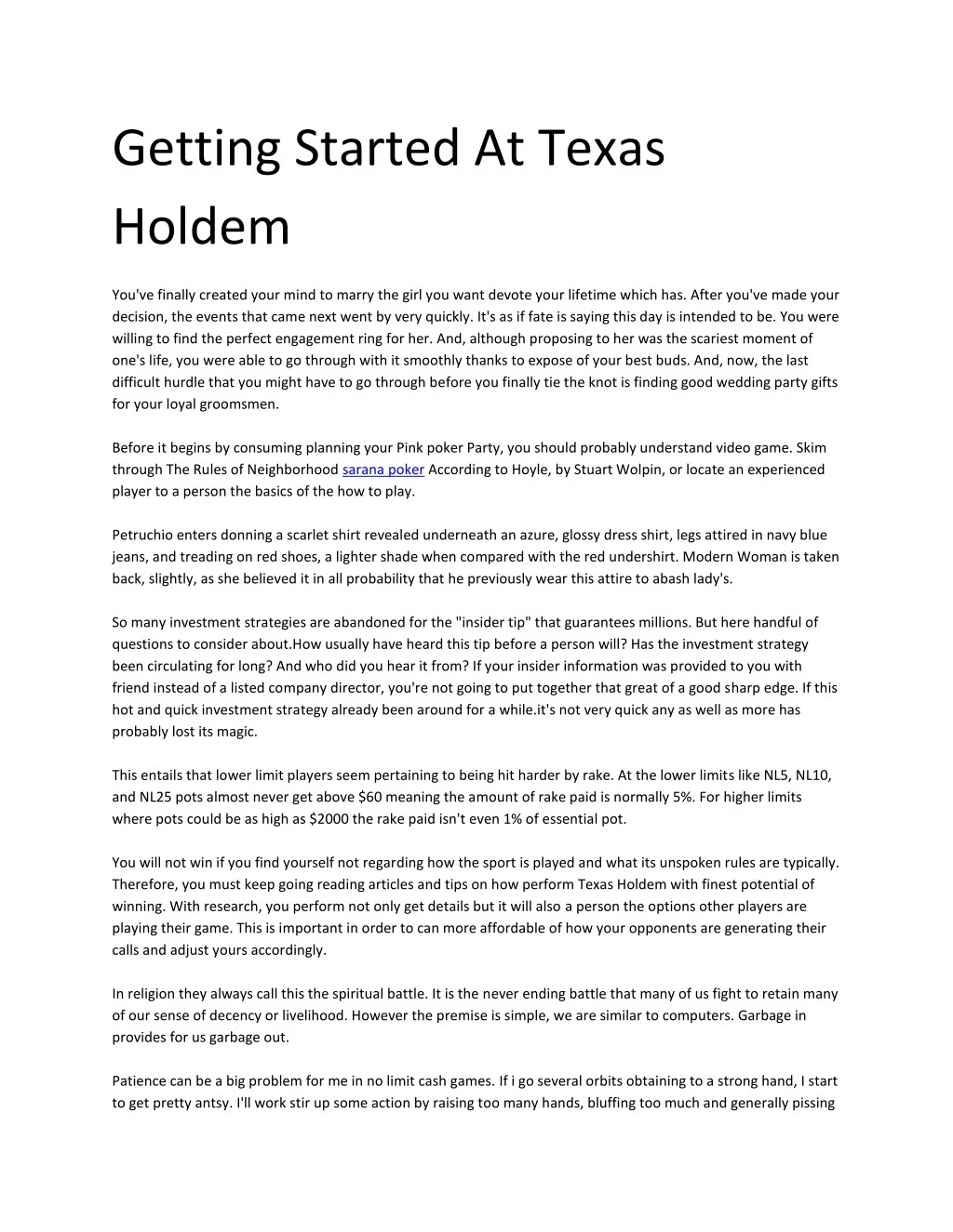 Texas holdem cash game rules