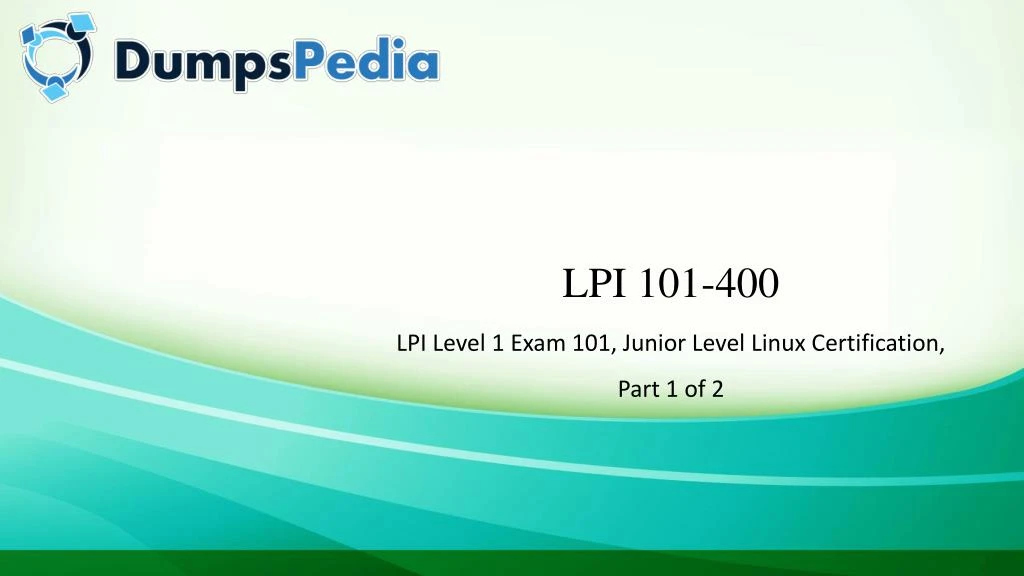 lpi 101 400 lpi level 1 exam 101 junior level