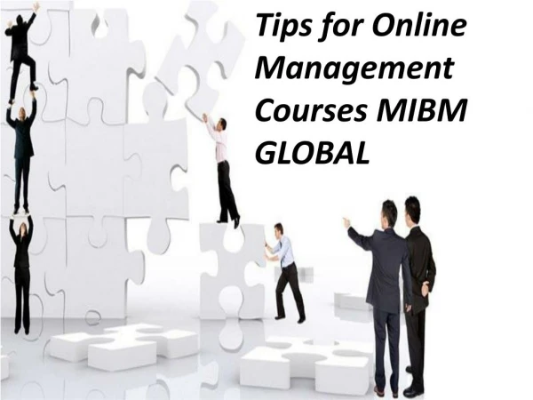 tips for online management courses mibm global