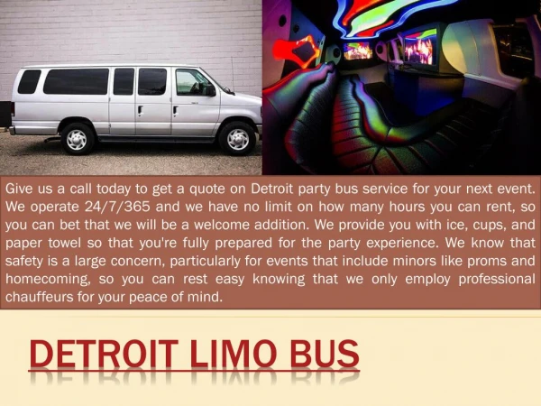 Detroit Party Bus