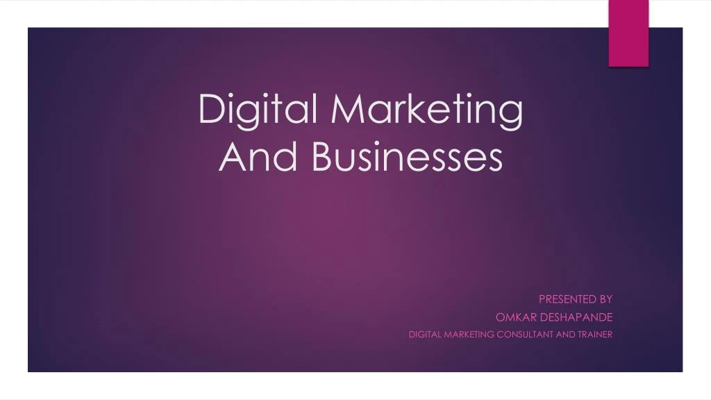 digital marketing and businesses