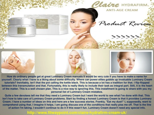 Claire Hydrafirm Cream - The Best Way To Claire Hydrafirm Cream Skin Care
