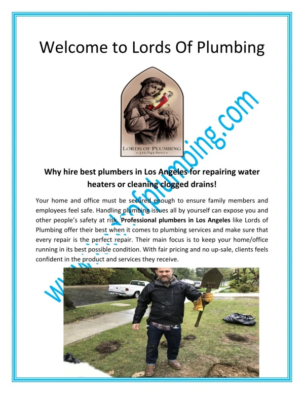 Plumbing Service and Repair- Lords Of Plumbing