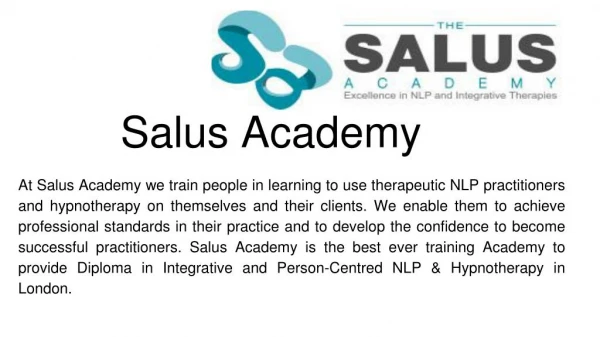 Get Best one Nlp and Hypnotherapy courses - The salus academy