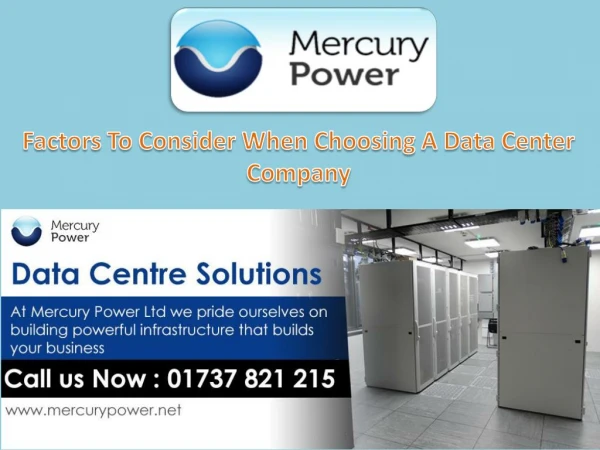 Factors To Consider When Choosing A Data Center Company