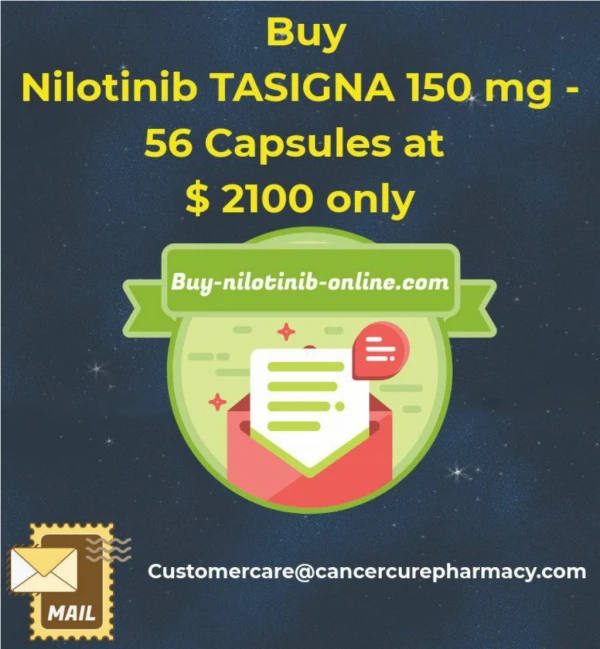 Buy Nilotinib 150 mg - 56 Capsules at USD 2100 only