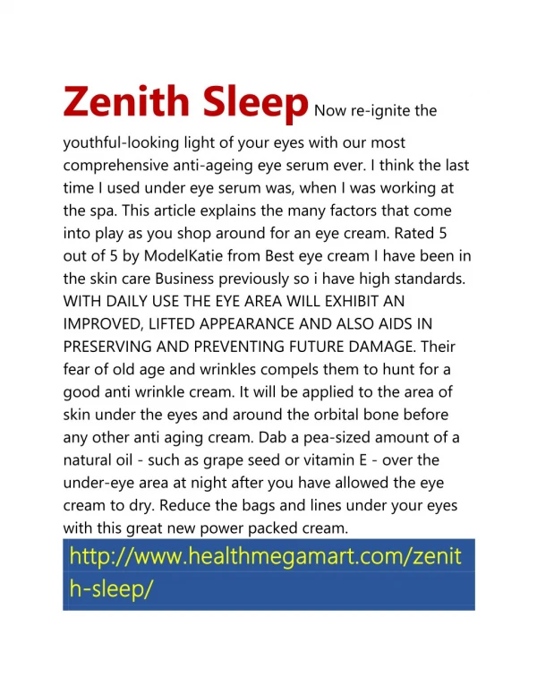http://www.healthmegamart.com/zenith-sleep/