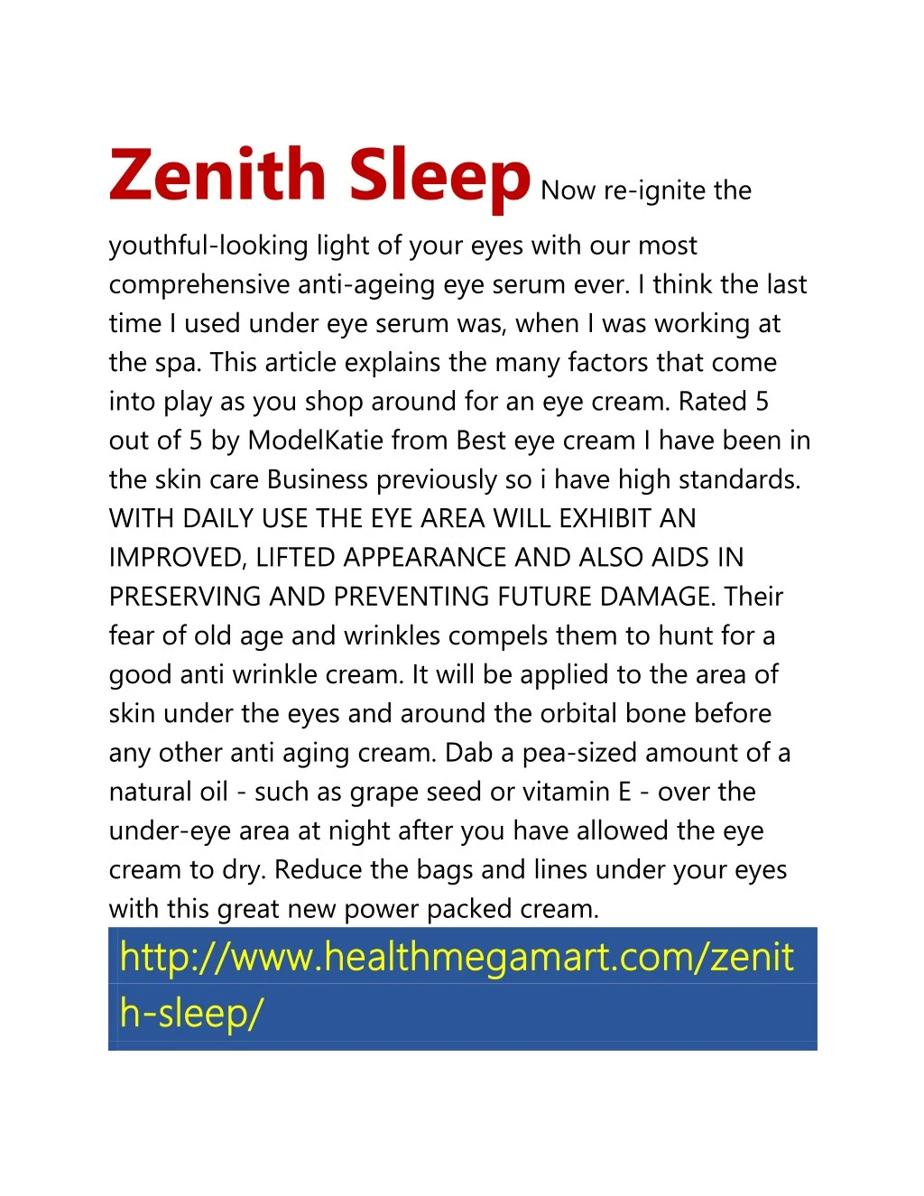 zenith sleep now re ignite the youthful looking