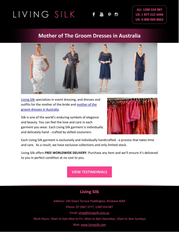 Mother of The Groom Dresses in Australia