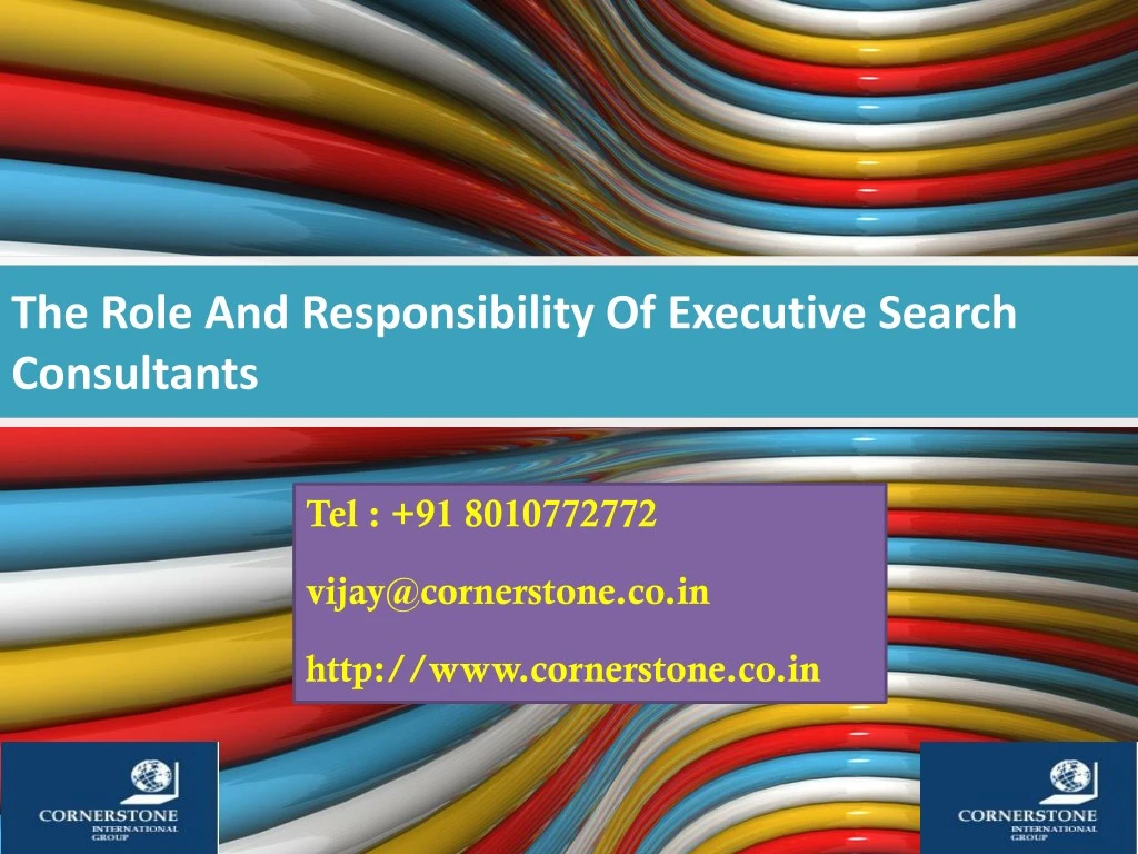 the role and responsibility of executive search