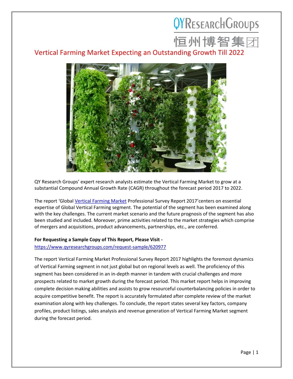 vertical farming market expecting an outstanding