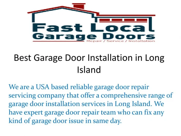 Best Garage Door Installation in Long Island